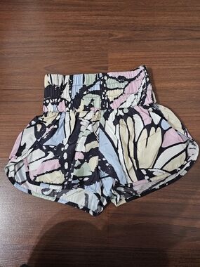 FP Movement by Free People Pastel Butterfly-Print Athletic Shorts